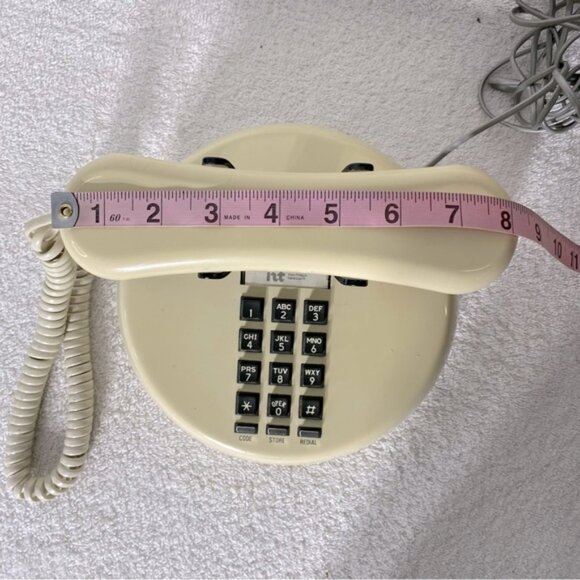Vintage 70s Northern Telecom Ivory Round Push Button Phone Telephone - Picture 15 of 16